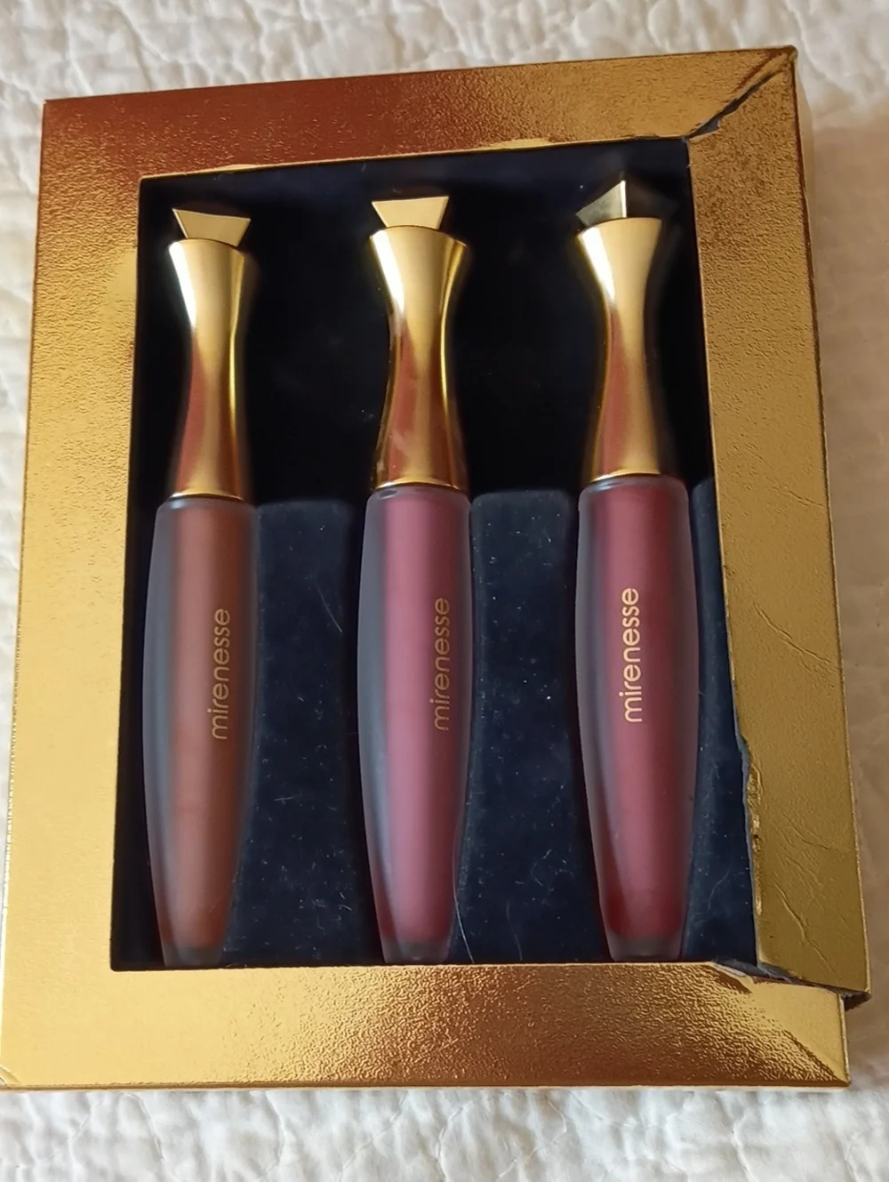 Mirenesse Lip Lift Gloss, Velvet 12 Hour Matte Set Of 3 New In Box